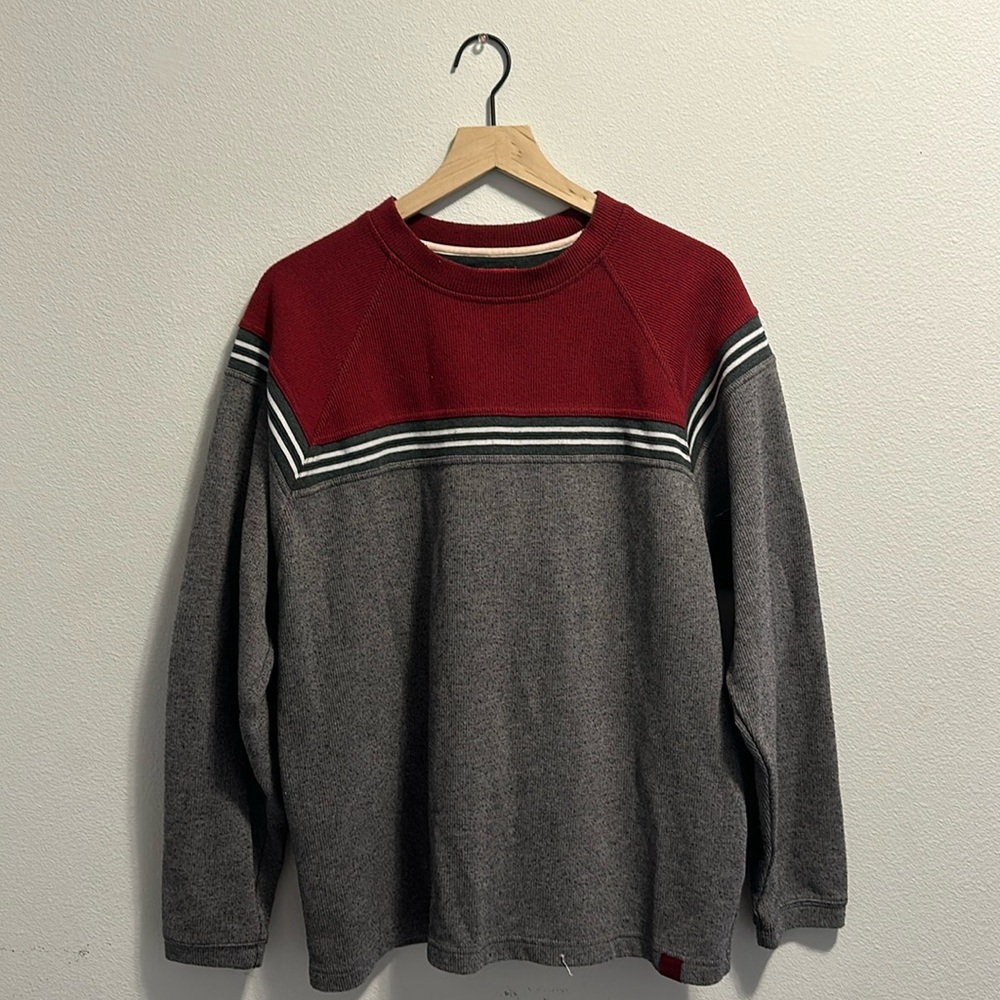Red and Grey Sweater